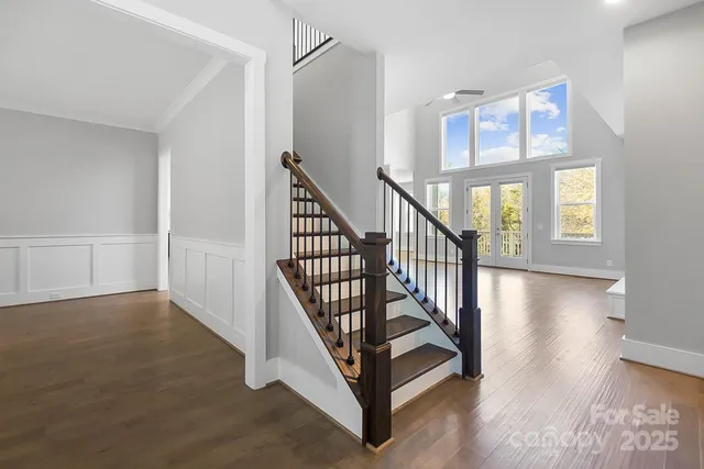 a spacious bathroom with a bathtub and a shower