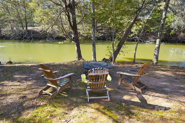 a view of a lake and outdoor space