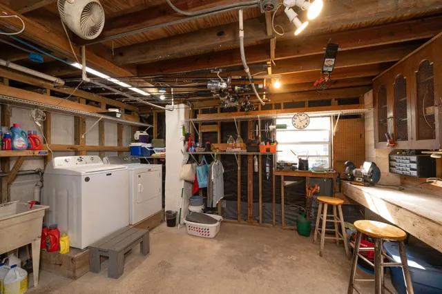 a view of a storage room