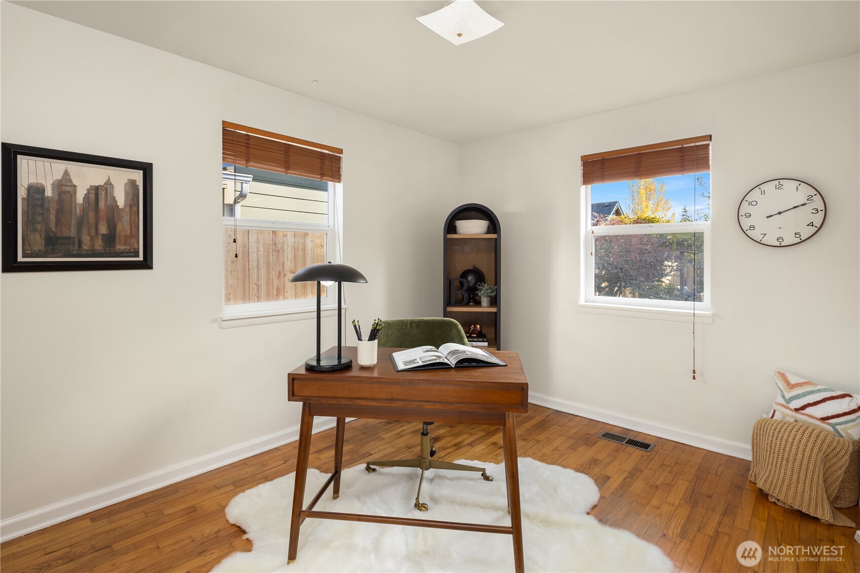 5230 242nd Street Southwest Mountlake Terrace, WA 98043 - Photo 11 of 39 a workspace with furniture and wooden floor