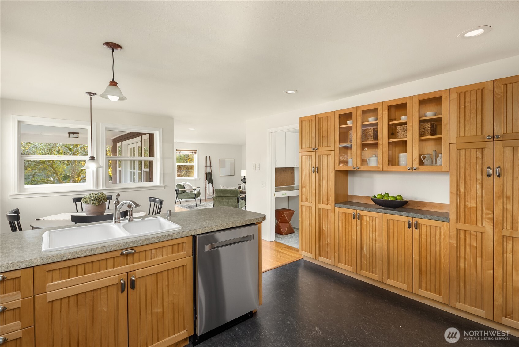 5230 242nd Street Southwest Mountlake Terrace, WA 98043 - Photo 13 of 39 a kitchen with sink cabinets and window