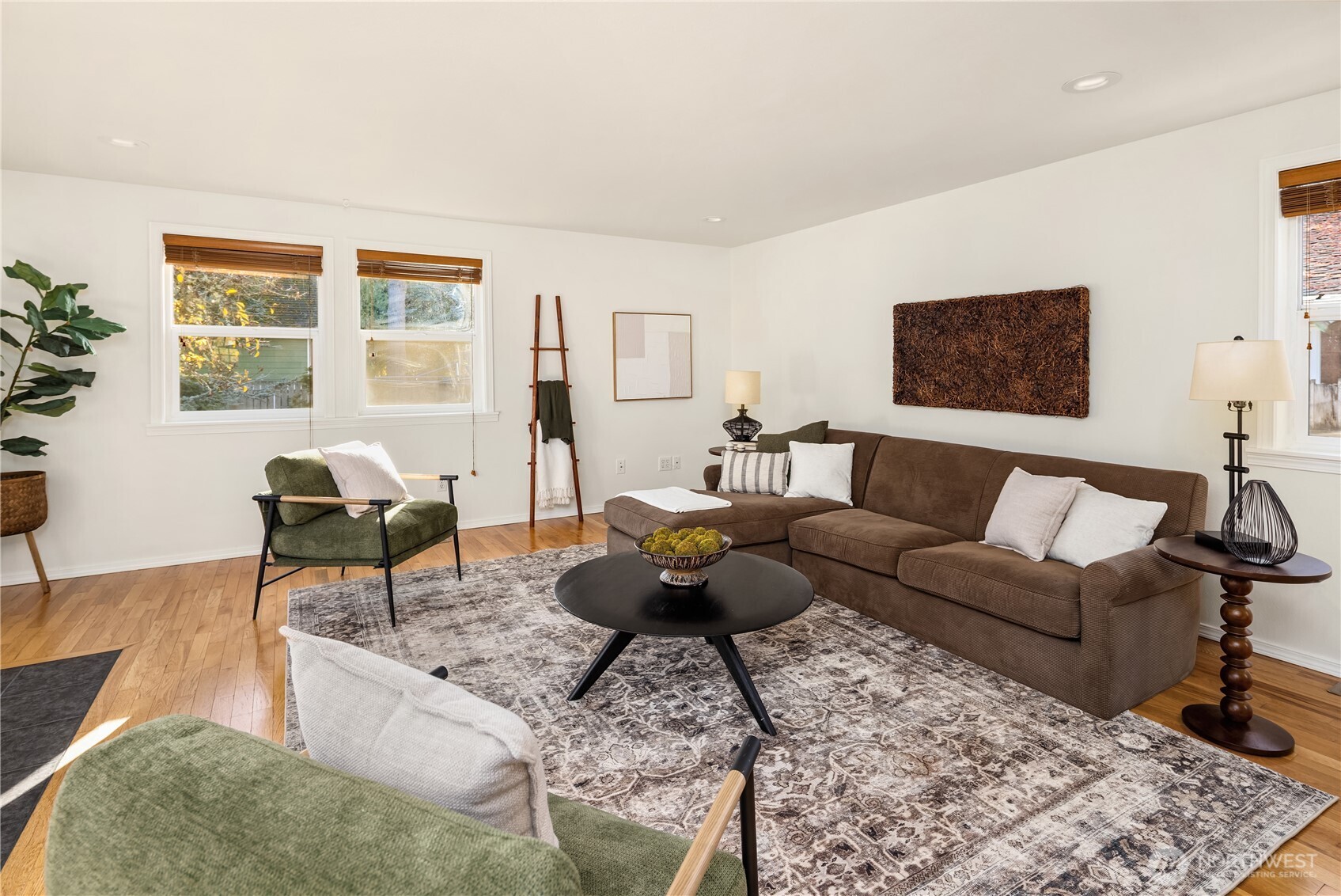 5230 242nd Street Southwest Mountlake Terrace, WA 98043 - Photo 22 of 39 a living room with furniture and a rug