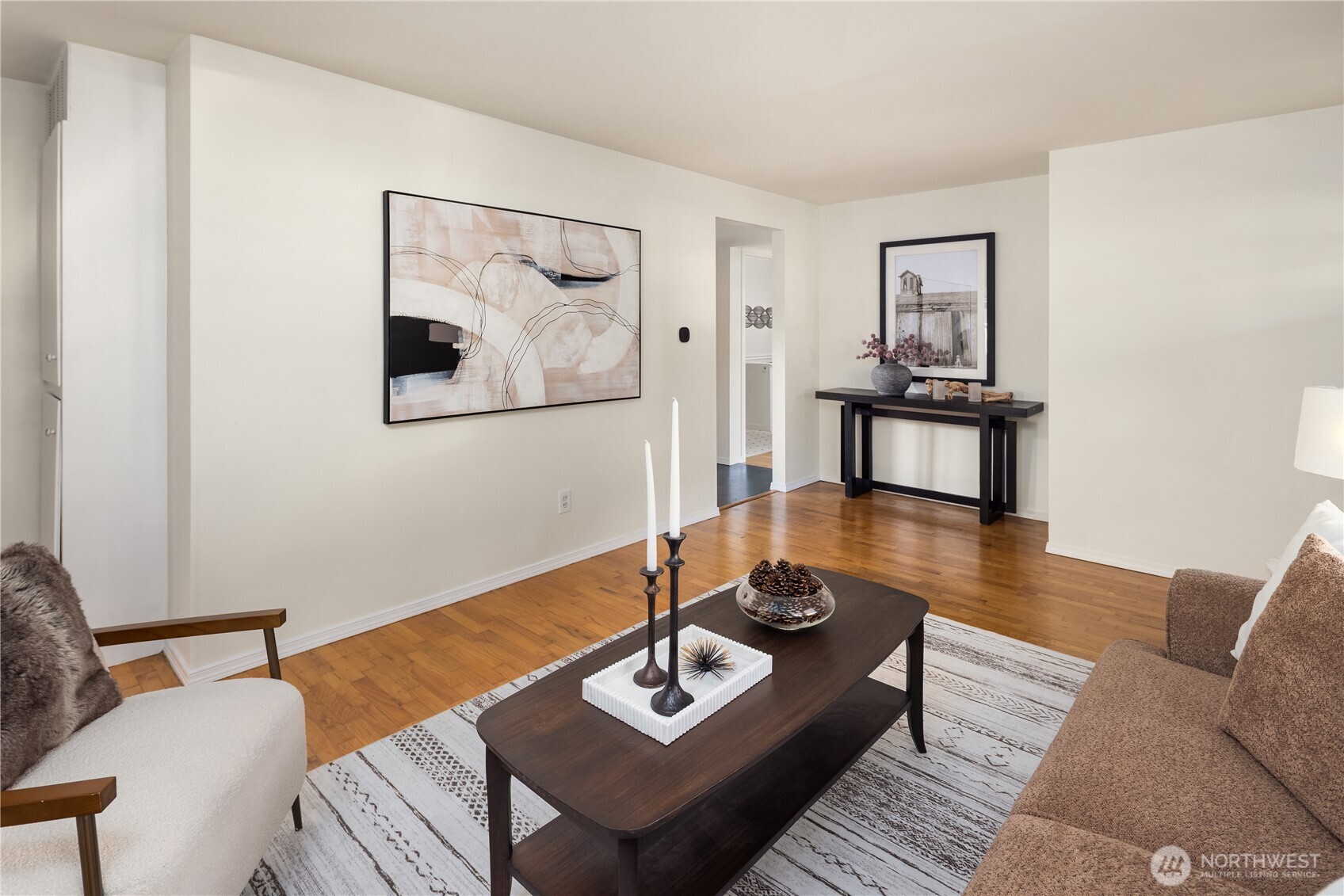 5230 242nd Street Southwest Mountlake Terrace, WA 98043 - Photo 4 of 39 a living room with furniture and wooden floor