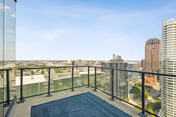 a view of city from balcony
