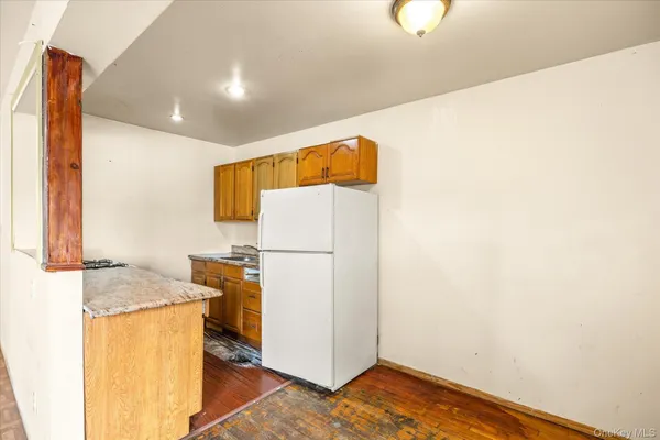 a view of a kitchen with a sink