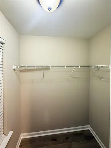 a view of small space with racks on the wall