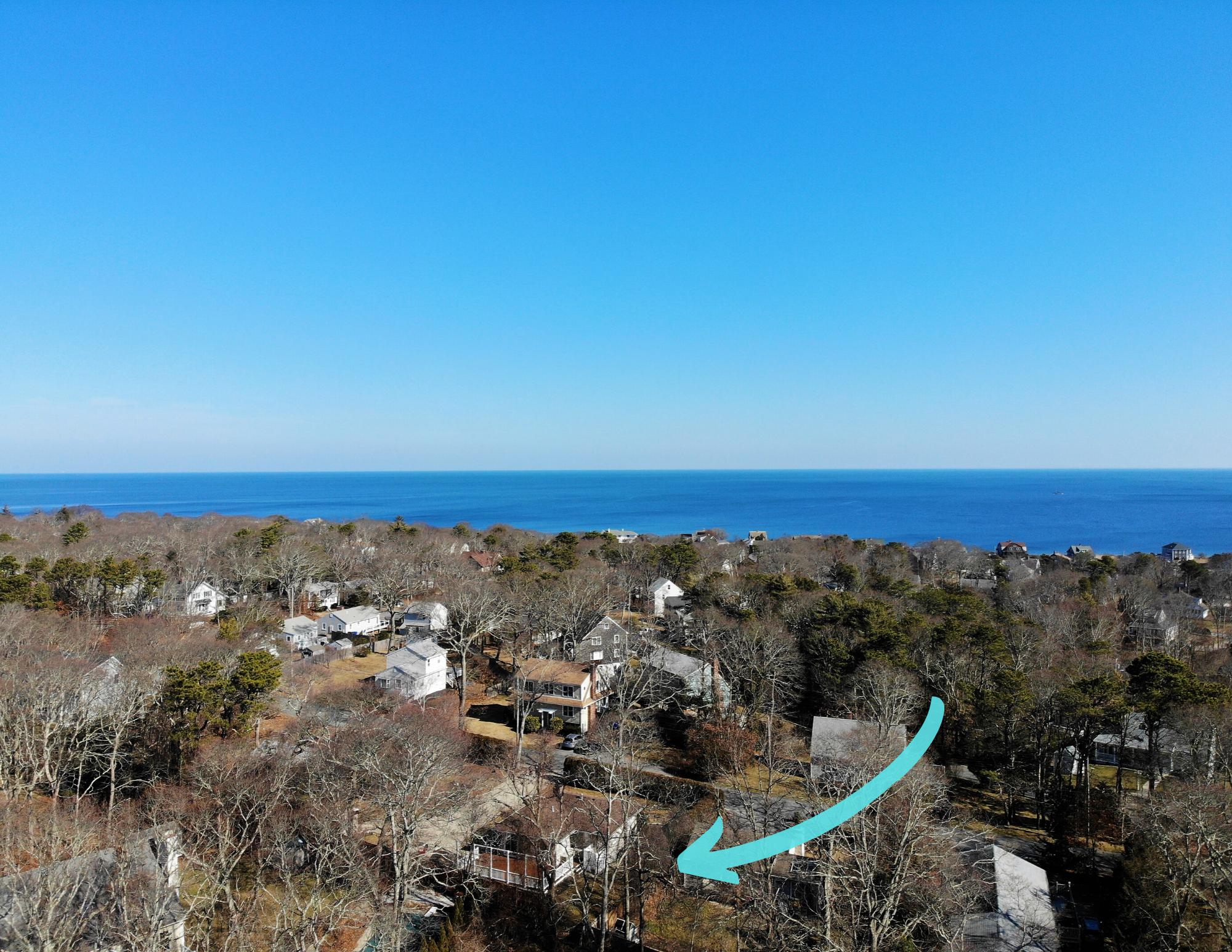 47 Lathrop Road Sagamore Beach, MA 02562 - Photo 3 of 24 Drone shot with arrow