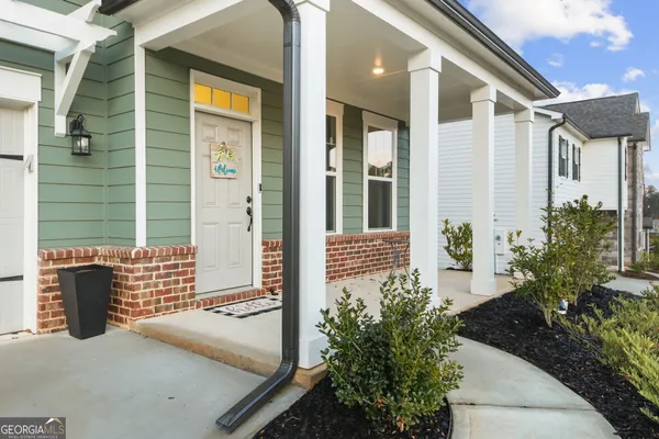 a front view of a house