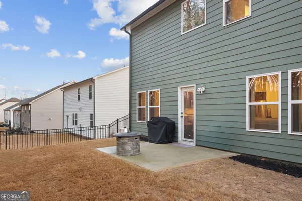 a view of a house with a patio