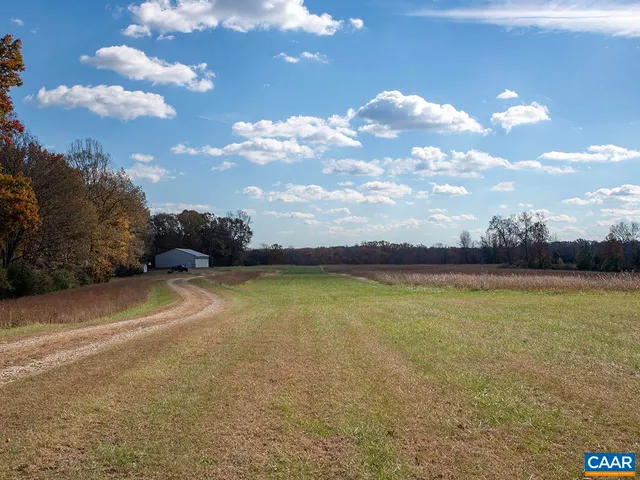 a view of backyard with green space