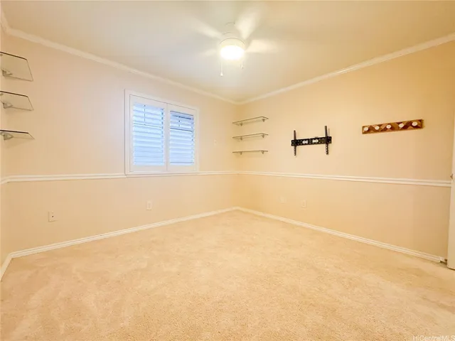 a view of a room with a rug