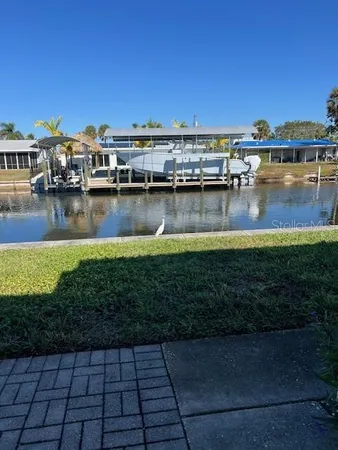 a view of a lake with houses