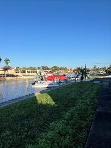 a view of a lake with houses