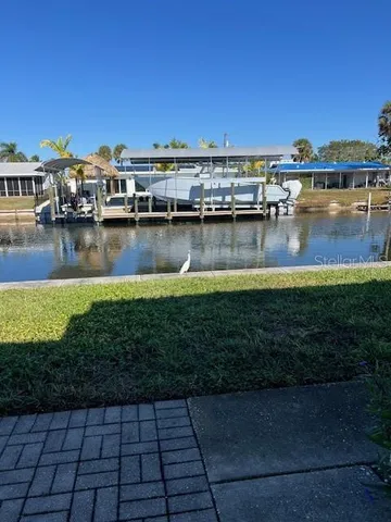 a view of a lake with houses