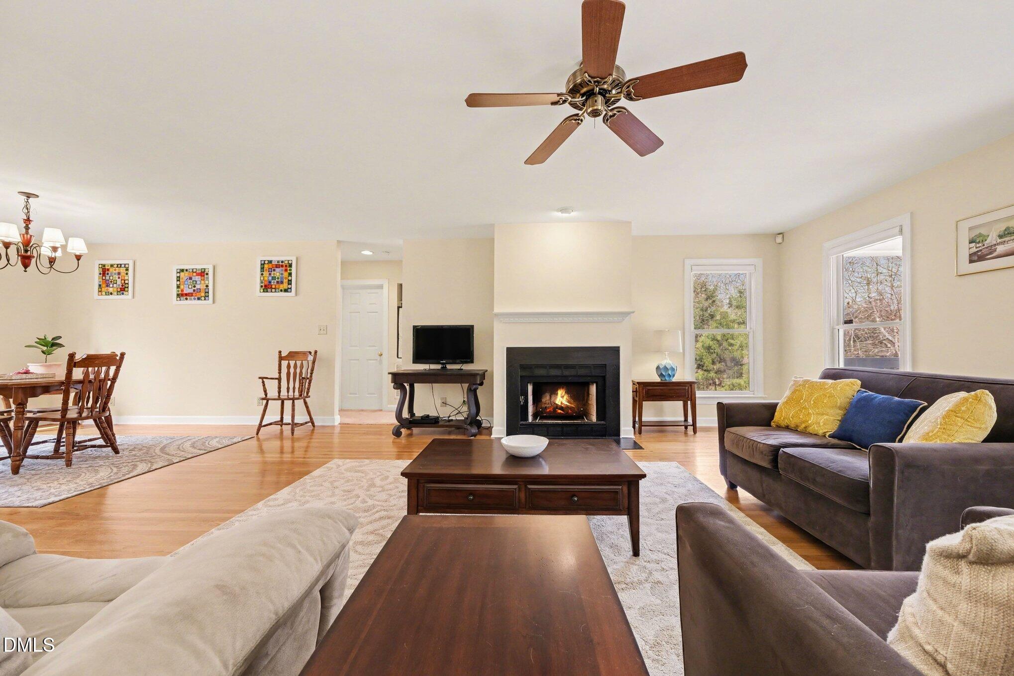 2404 Bane Road Efland, NC 27243 - Photo 11 of 46 a living room with furniture and a fireplace