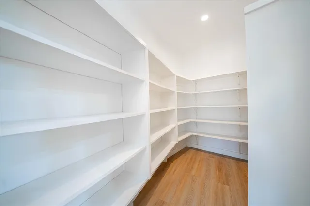 a view of a room with empty racks