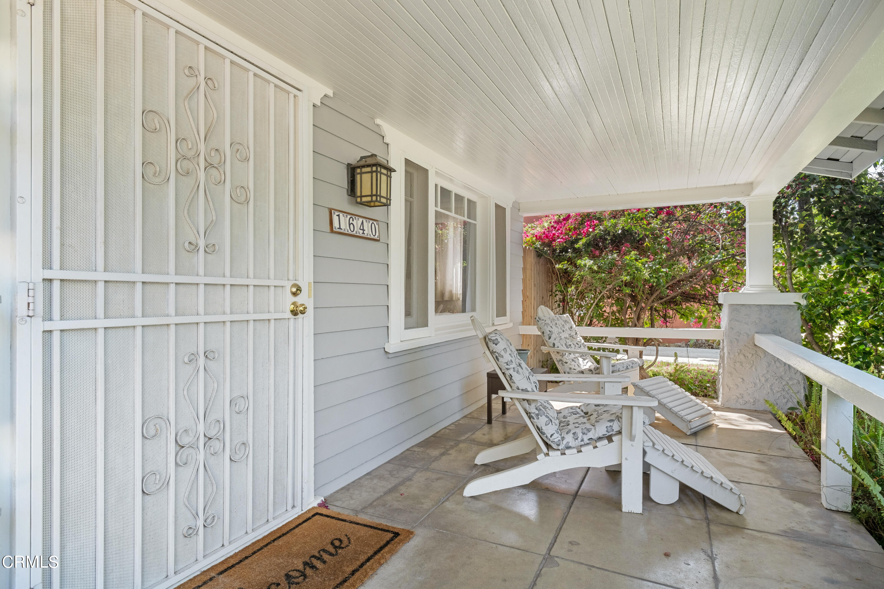 a outdoor living space with furniture