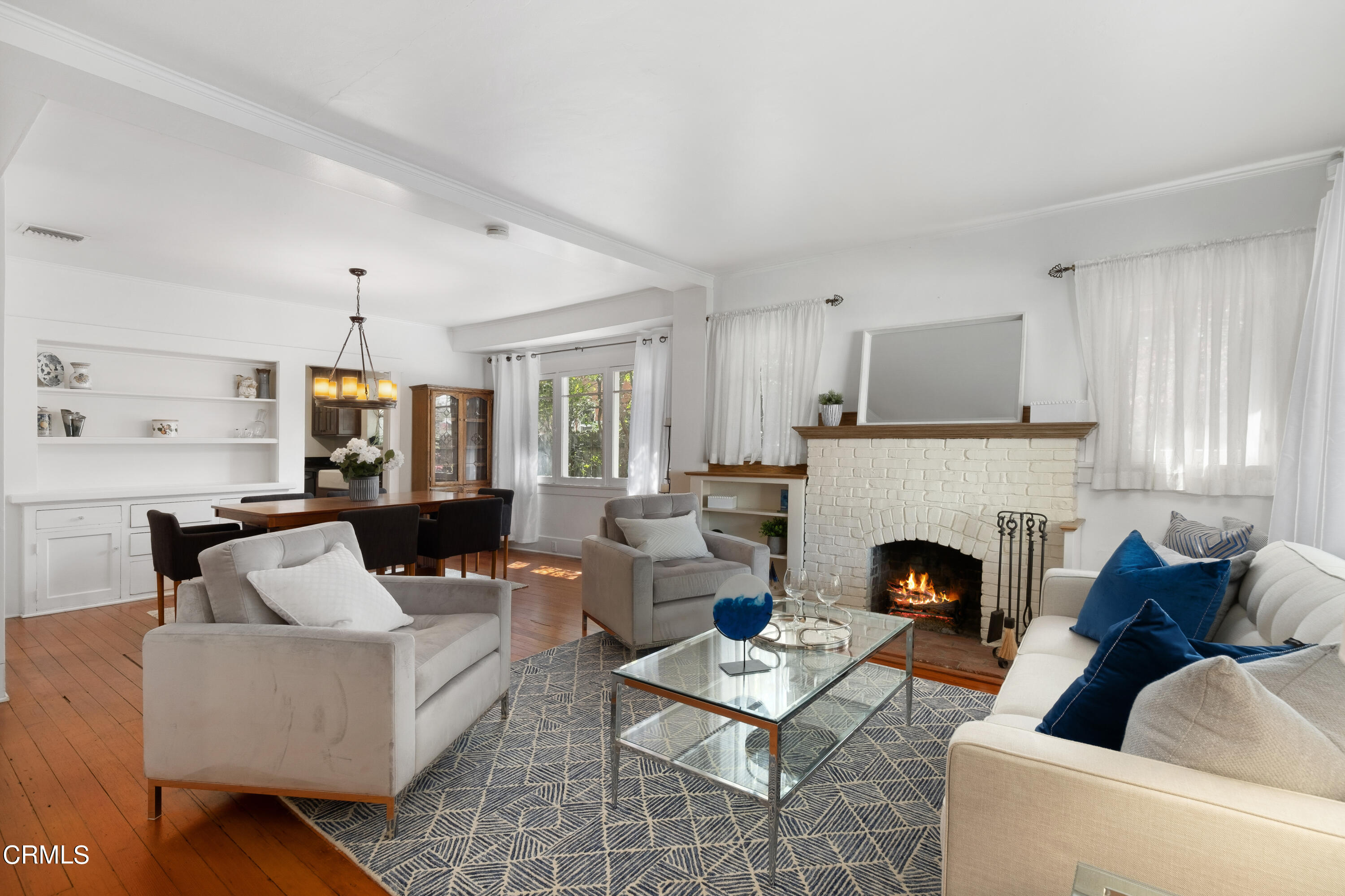 1640 Brigden Road Pasadena, CA 91104 - Photo 6 of 39 a living room with furniture and a fireplace