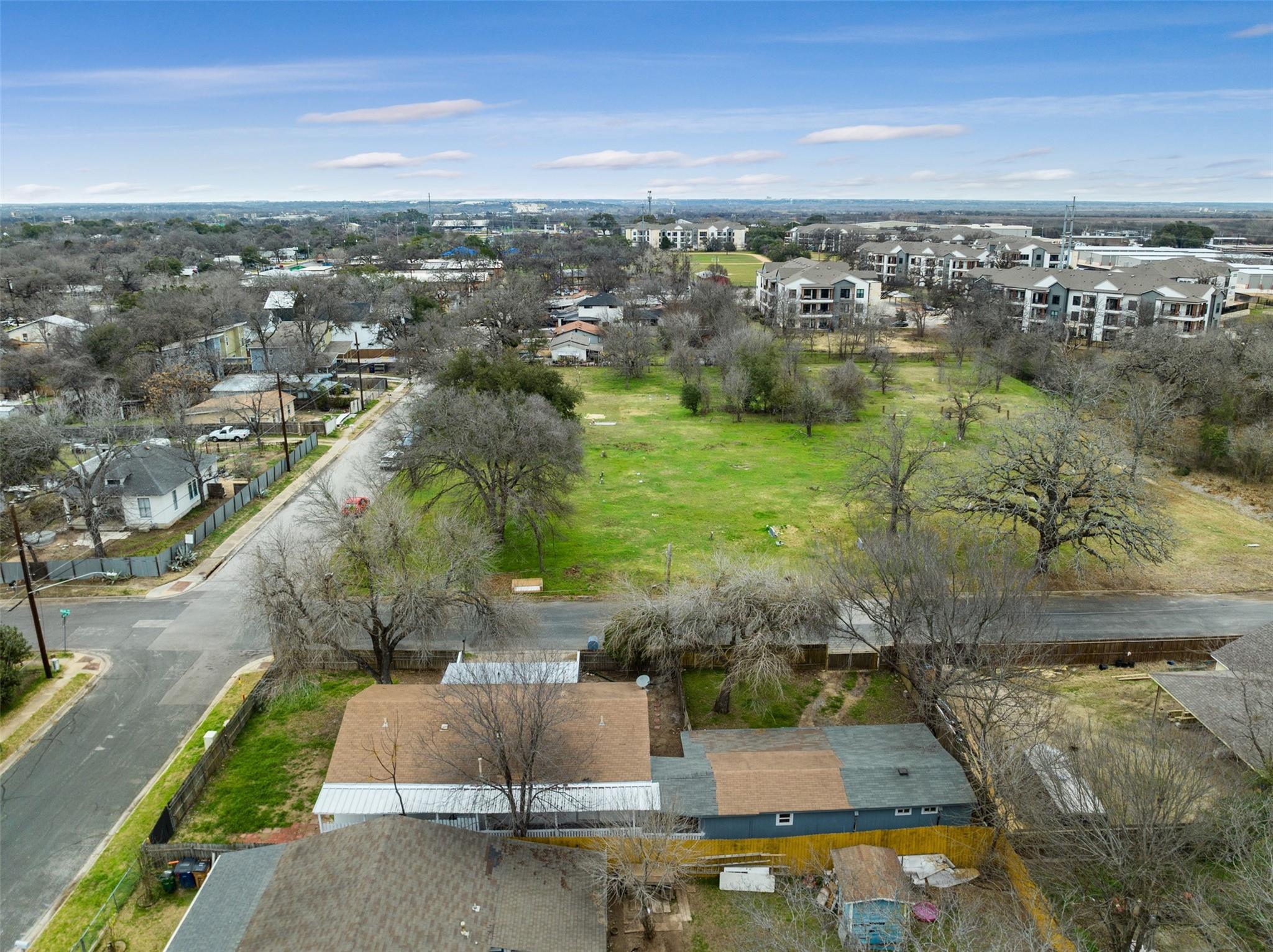 901 Valdez Street, Unit A Austin, TX 78741 - Photo 7 of 16 Aerial view of the back of the property