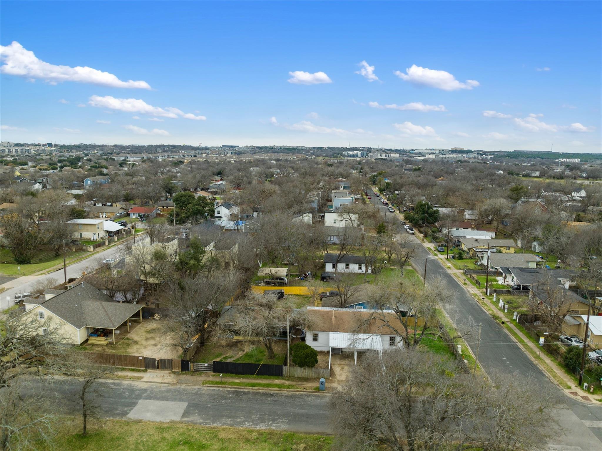 901 Valdez Street, Unit A Austin, TX 78741 - Photo 8 of 16 Aerial view of the front of the property