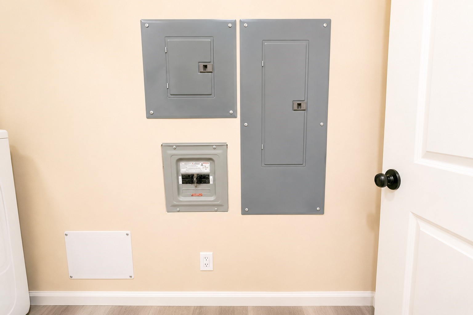 1021 North Sage Road Crystal Beach, TX 77650 - Photo 22 of 22 Utility area featuring multiple electrical panels for convenient home management.