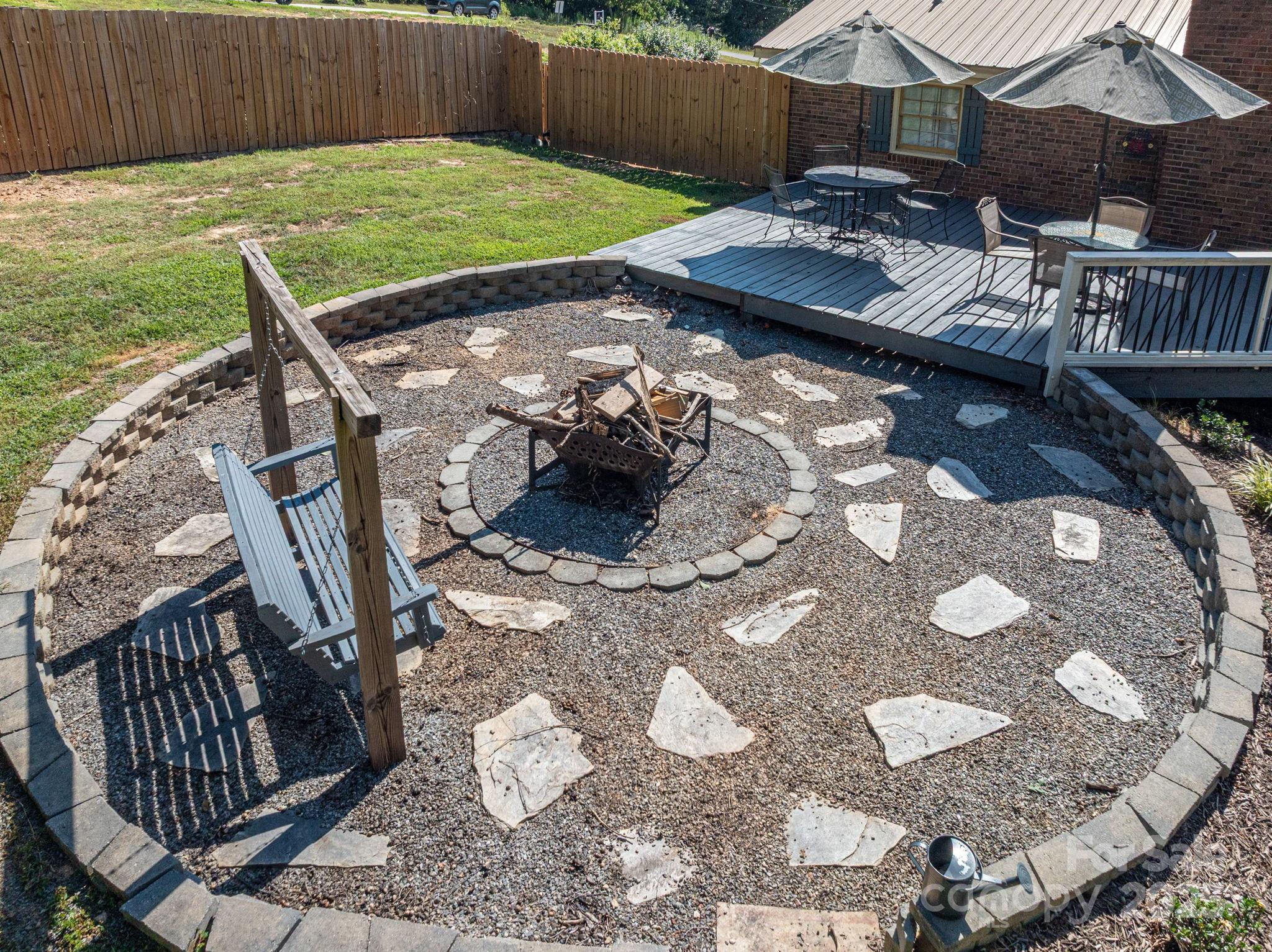 109 White Rock Road Grover, NC 28073 - Photo 35 of 37 a view of a backyard with sitting area