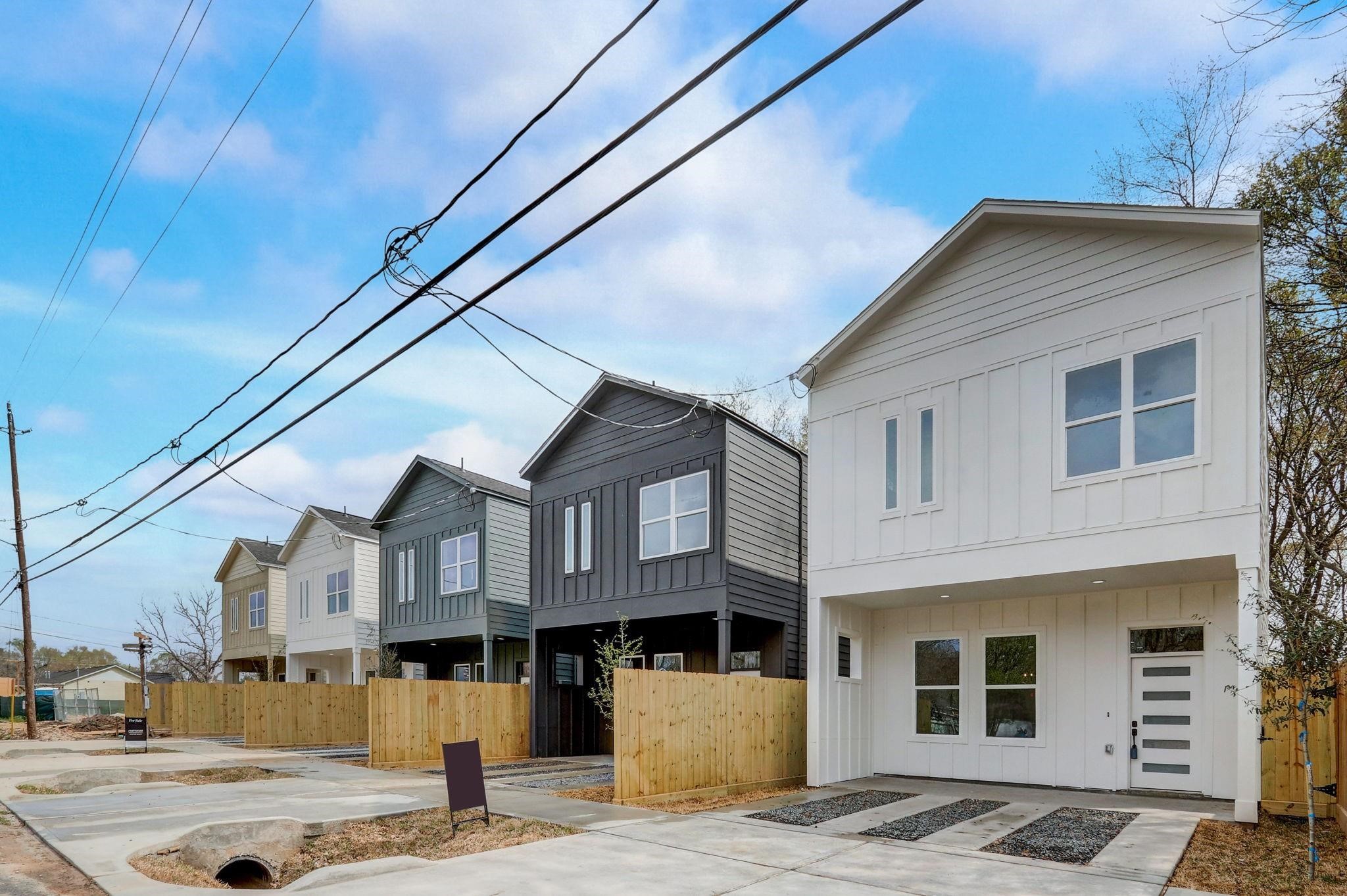 a front view of a building with street