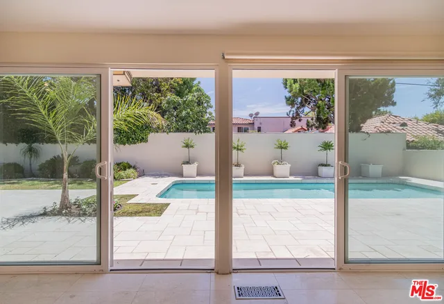 a view of backyard from window