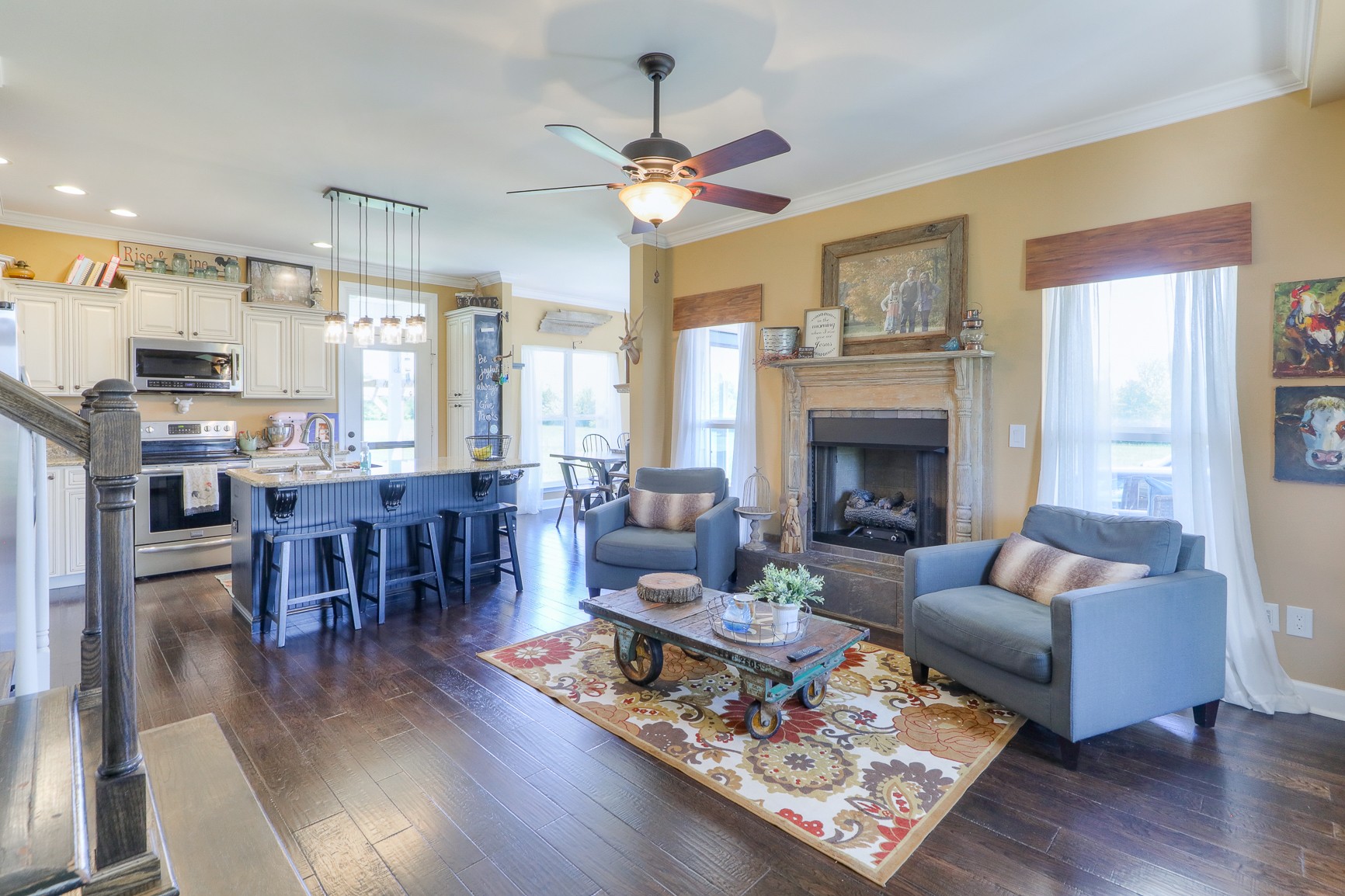405 Burford Road Lebanon, TN 37087 - Photo 6 of 44 a living room with furniture fireplace and wooden floor