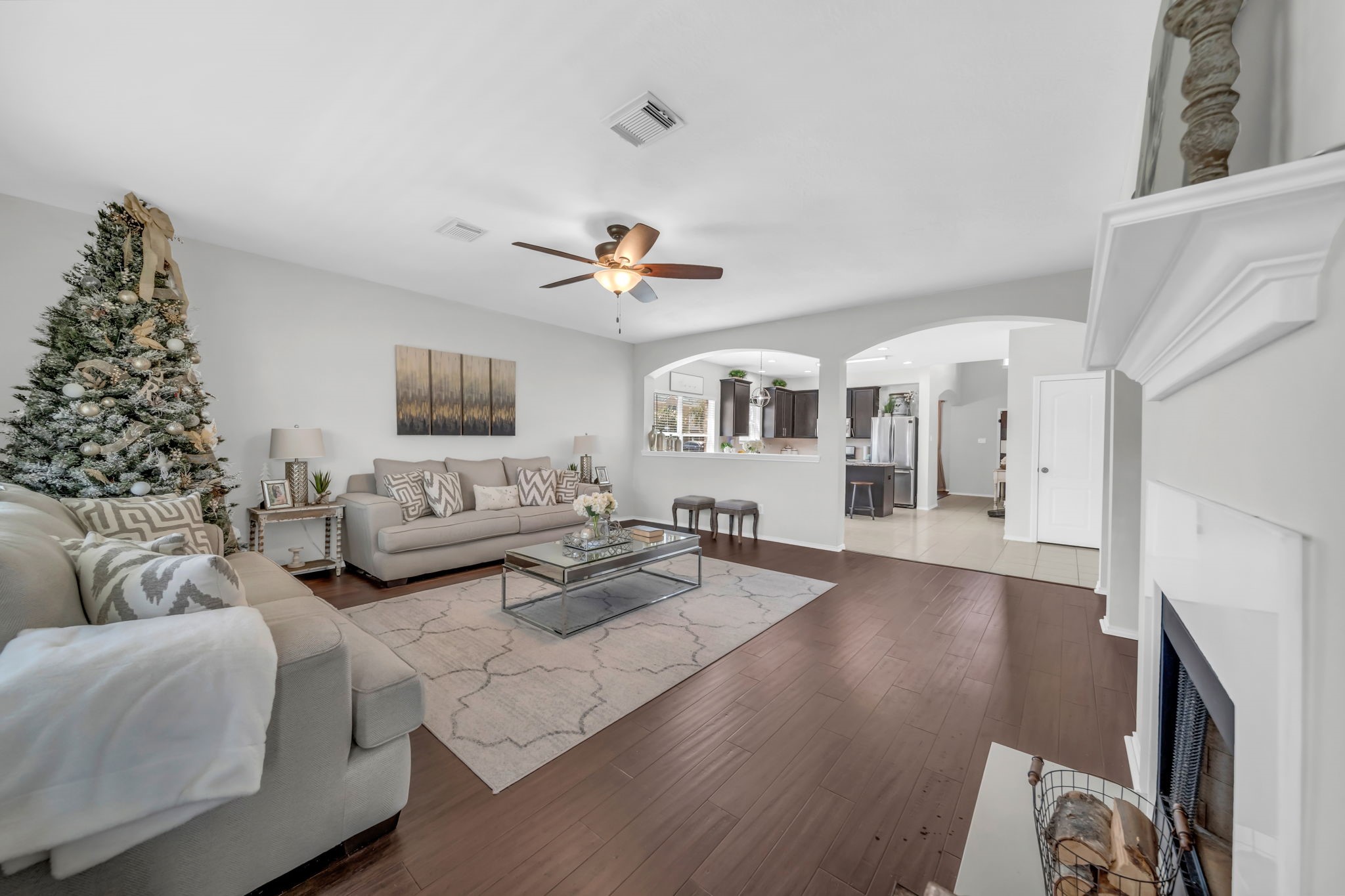 4502 Baron Road Baytown, TX 77521 - Photo 10 of 25 a living room with furniture and a flat screen tv