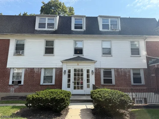 front view of a brick house