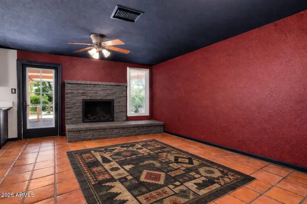 a room with furniture