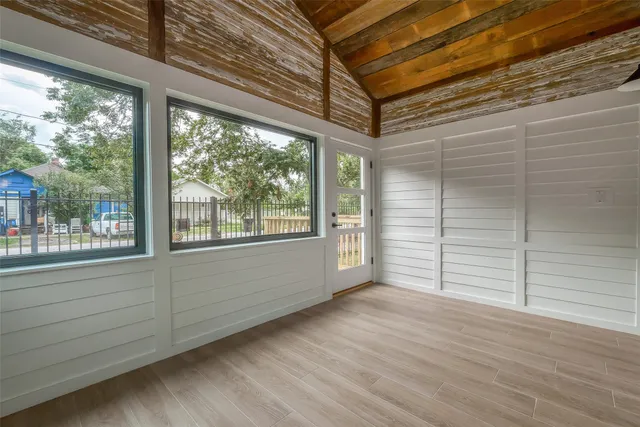 a view of backyard of house