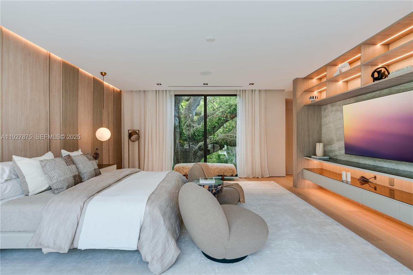 2800 Calusa Street Miami, FL 33133 - Photo 28 of 71 a bed room with a bed and a lamp on dresser