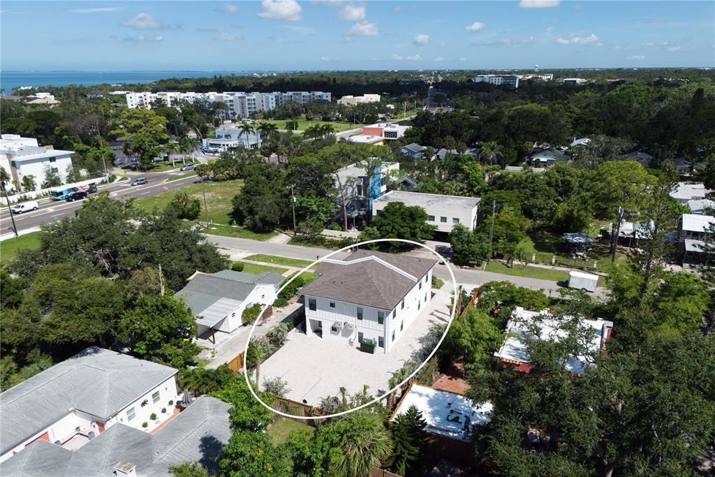 1234 15th Street, Unit 102 Sarasota, FL 34236 - Photo 30 of 30 an aerial view of residential houses with outdoor space