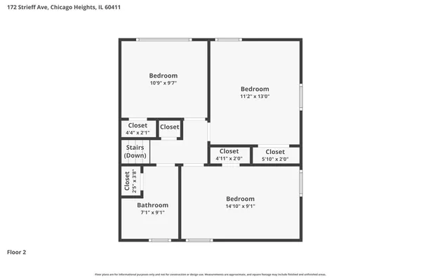 $284,700 | 172 Strieff Avenue, Chicago Heights, IL 60411