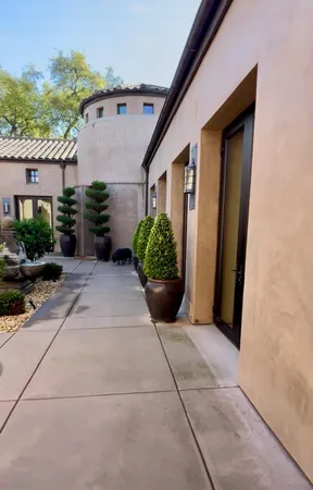 a view of a entryway door front of house