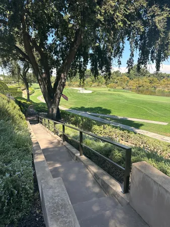 a view of a yard with an outdoor space