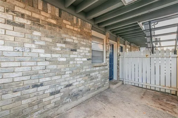 a view of wooden door