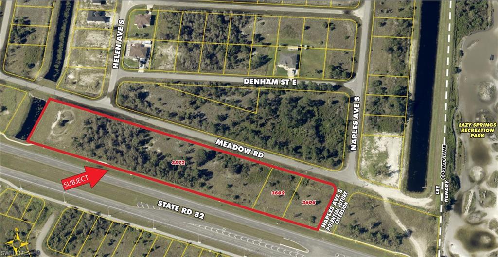 3572 Meadow Road Lehigh Acres, FL 33974 - Photo 1 of 2 Aerial-Zoomed In