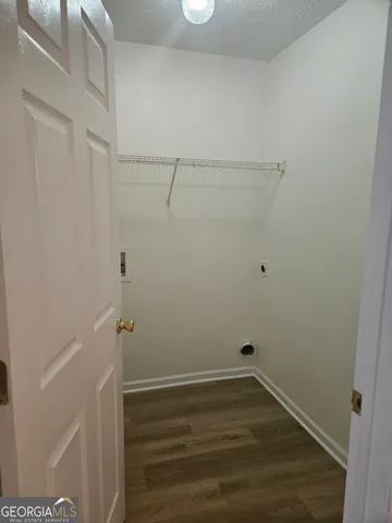 a view of a room with empty racks