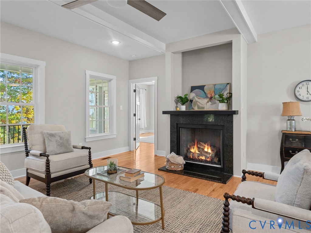 9018 Mahogany Drive Chesterfield, VA 23832 - Photo 4 of 49 Living room featuring beamed ceiling, wood finishe