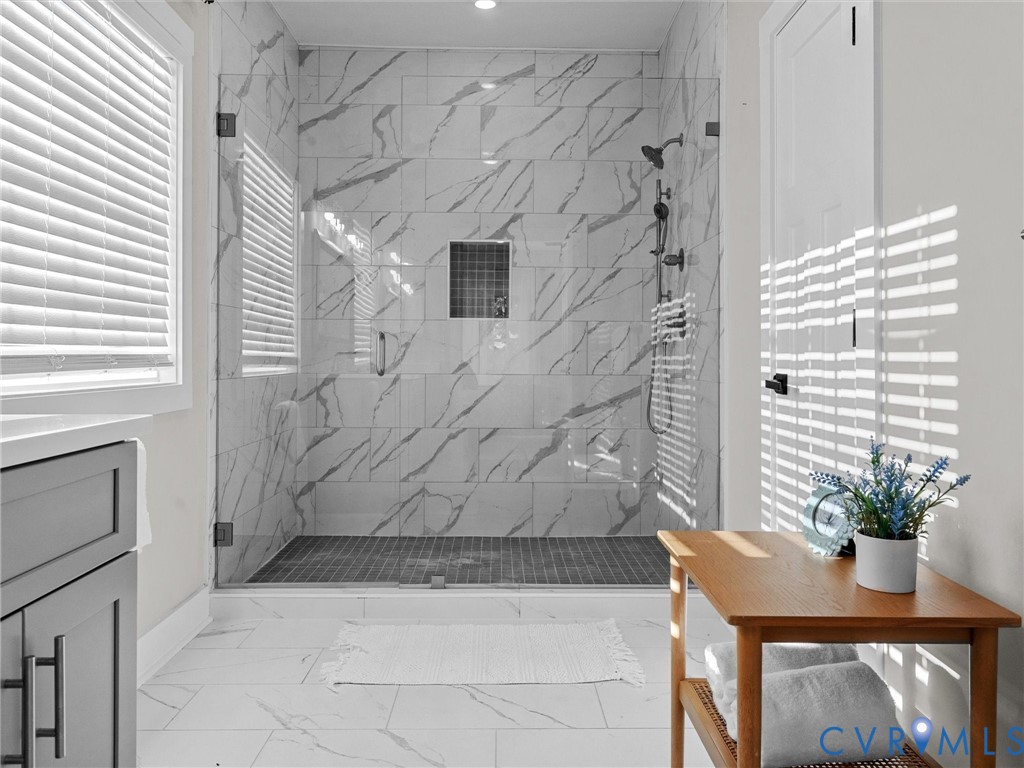 9018 Mahogany Drive Chesterfield, VA 23832 - Photo 6 of 49 Full bathroom featuring marble look tile flooring,
