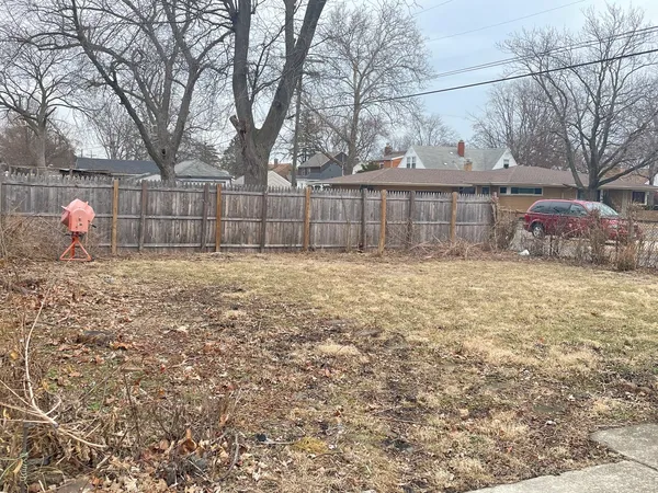 a view of a backyard