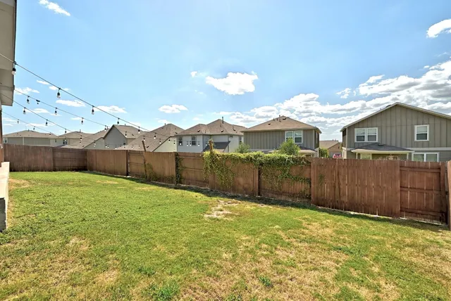 a view of a park with swings