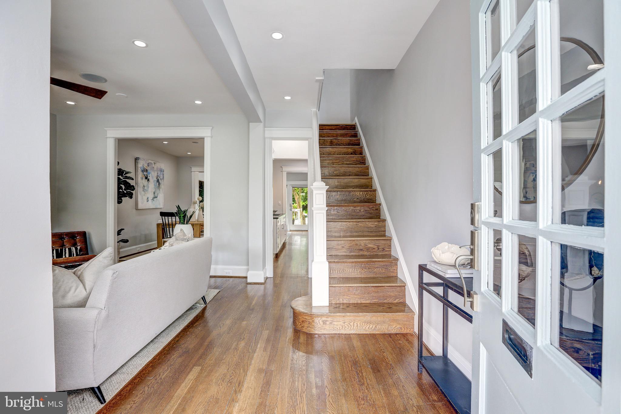 1928 37th Street Northwest Washington, DC 20007 - Photo 3 of 29 The Original Staircase Greets You