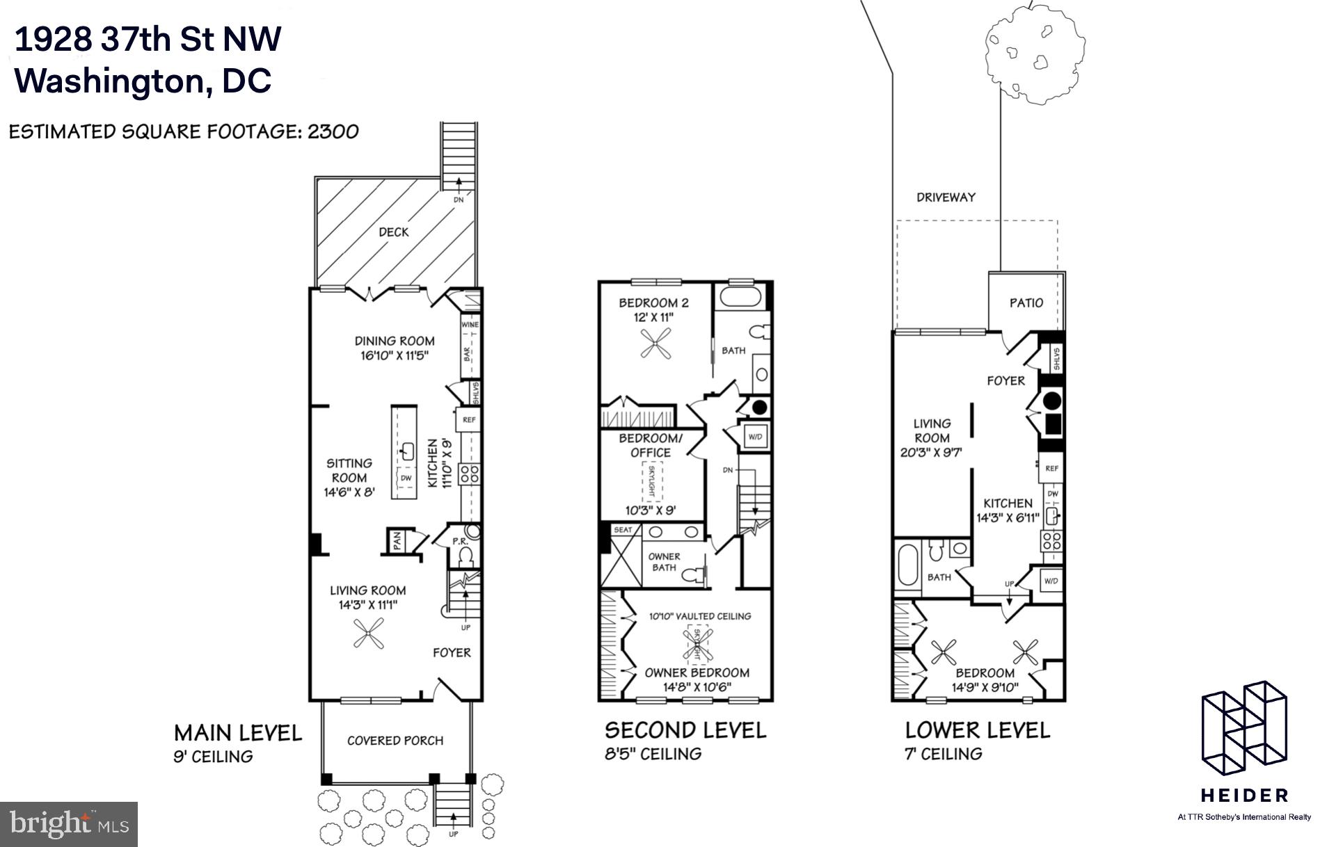1928 37th Street Northwest Washington, DC 20007 - Photo 29 of 29 Floorplans