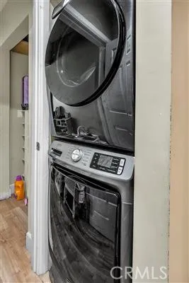 a close view of washer and dryer