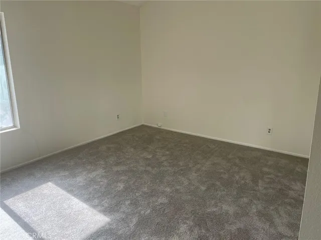 an empty room with a workbench