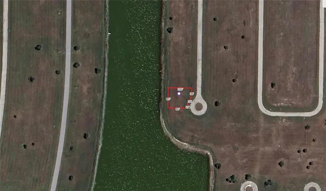 an aerial view of a entryway